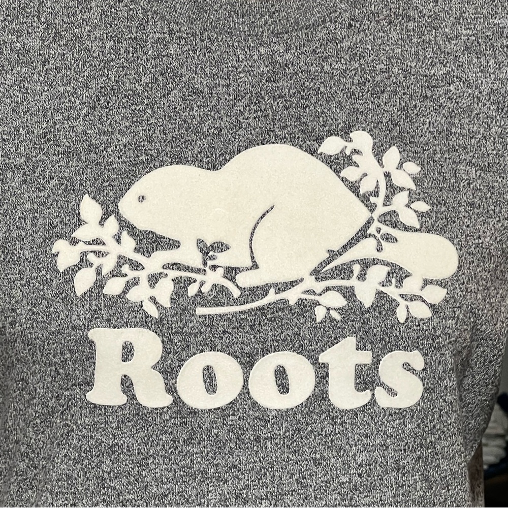 Roots Heather Gray‎ Tee with White Logo - Picture 3 of 5